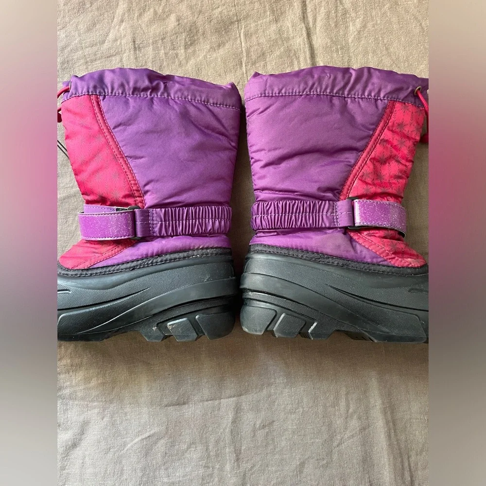 Sorel Disney Anna Frozen 2 Youth Boots Purple Black Girls Youth Size 3